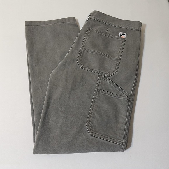 Duluth Trading 40 Grit Pants Mens 30x29 Gray Flex Twill Carpenter Cargo Pants - Picture 1 of 9